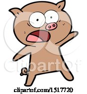 Poster, Art Print Of Cartoon Pig Shouting