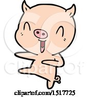 Poster, Art Print Of Cartoon Pig Dancing