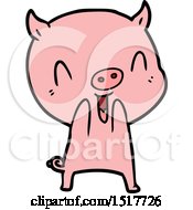 Poster, Art Print Of Happy Cartoon Pig