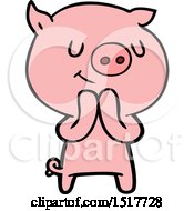 Poster, Art Print Of Happy Cartoon Pig