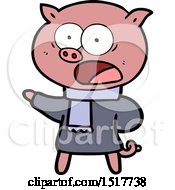 Poster, Art Print Of Cartoon Pig Shouting