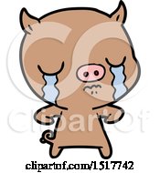 Poster, Art Print Of Cartoon Pig Crying