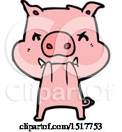 Poster, Art Print Of Angry Cartoon Pig