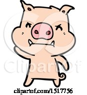 Poster, Art Print Of Angry Cartoon Pig