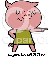Poster, Art Print Of Happy Cartoon Pig