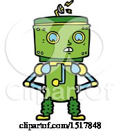 Poster, Art Print Of Cartoon Robot With Hands On Hips