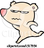 Poster, Art Print Of Annoyed Bear Cartoon Running