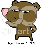 Poster, Art Print Of Angry Bear Cartoon