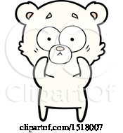 Poster, Art Print Of Surprised Polar Bear Cartoon