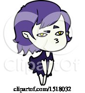 Cartoon Vampire Girl by lineartestpilot