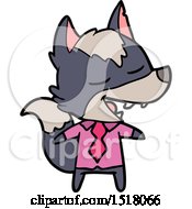 Cartoon Office Wolf Laughing