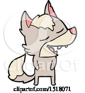Cartoon Wolf Laughing