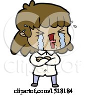 Cartoon Woman In Tears