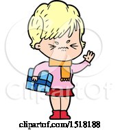 Cartoon Frustrated Woman