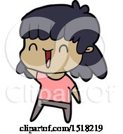 Cartoon Happy Girl