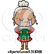 Cartoon Crying Old Lady