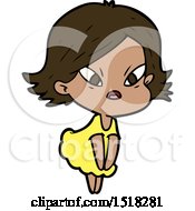 Cartoon Stressed Woman