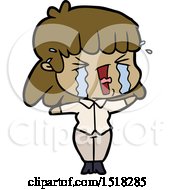 Cartoon Woman In Tears