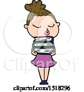 Cartoon Calm Woman