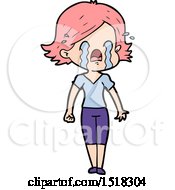 Cartoon Woman Crying