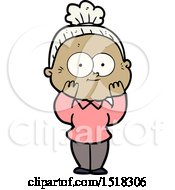 Cartoon Happy Old Woman