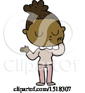 Cartoon Calm Woman