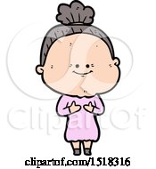 Cartoon Happy Old Woman