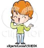 Cartoon Laughing Woman