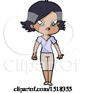 Cartoon Stressed Woman