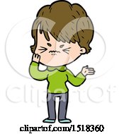 Cartoon Frustrated Woman