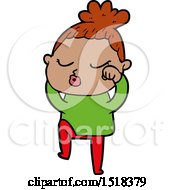 Cartoon Calm Woman