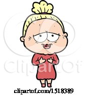 Cartoon Happy Old Lady