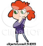 Cartoon Unsure Woman