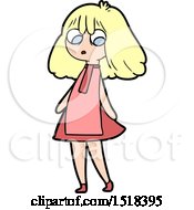 Cartoon Girl In Dress