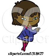 Cartoon Pointing Woman