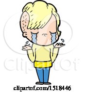 Cartoon Crying Girl