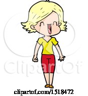 Cartoon Happy Woman