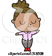 Cartoon Calm Woman