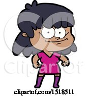 Cartoon Girl Smiling