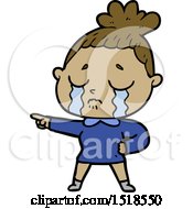 Cartoon Crying Woman