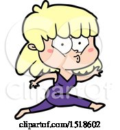 Cartoon Woman Running