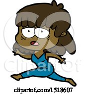 Cartoon Tired Woman