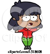 Cartoon Tired Woman