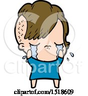 Cartoon Crying Girl