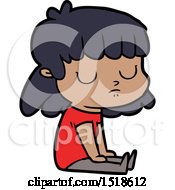 Cartoon Indifferent Woman