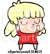 Cartoon Indifferent Woman