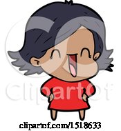 Cartoon Laughing Woman