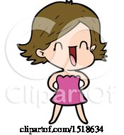 Cartoon Happy Woman