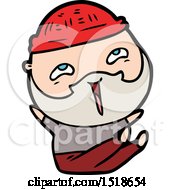 Cartoon Happy Bearded Man