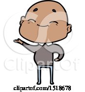 Happy Cartoon Bald Man